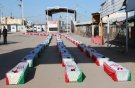 پیکر مطهر ۷۲ شهید سال‌های دفاع مقدس وارد کشور شد 