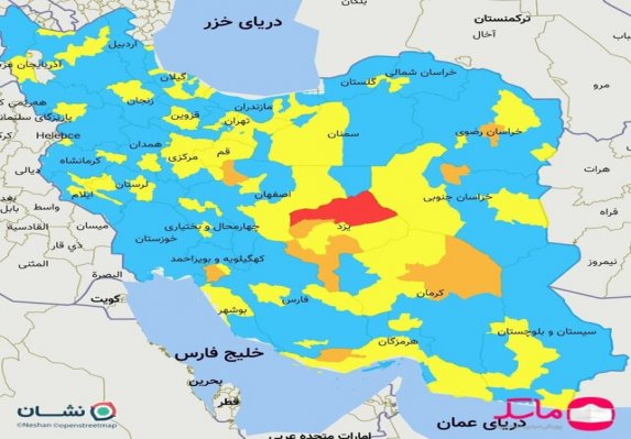 آغاز پیک ششم کرونا و بازگشت رنگ «قرمز» به نقشه کشور